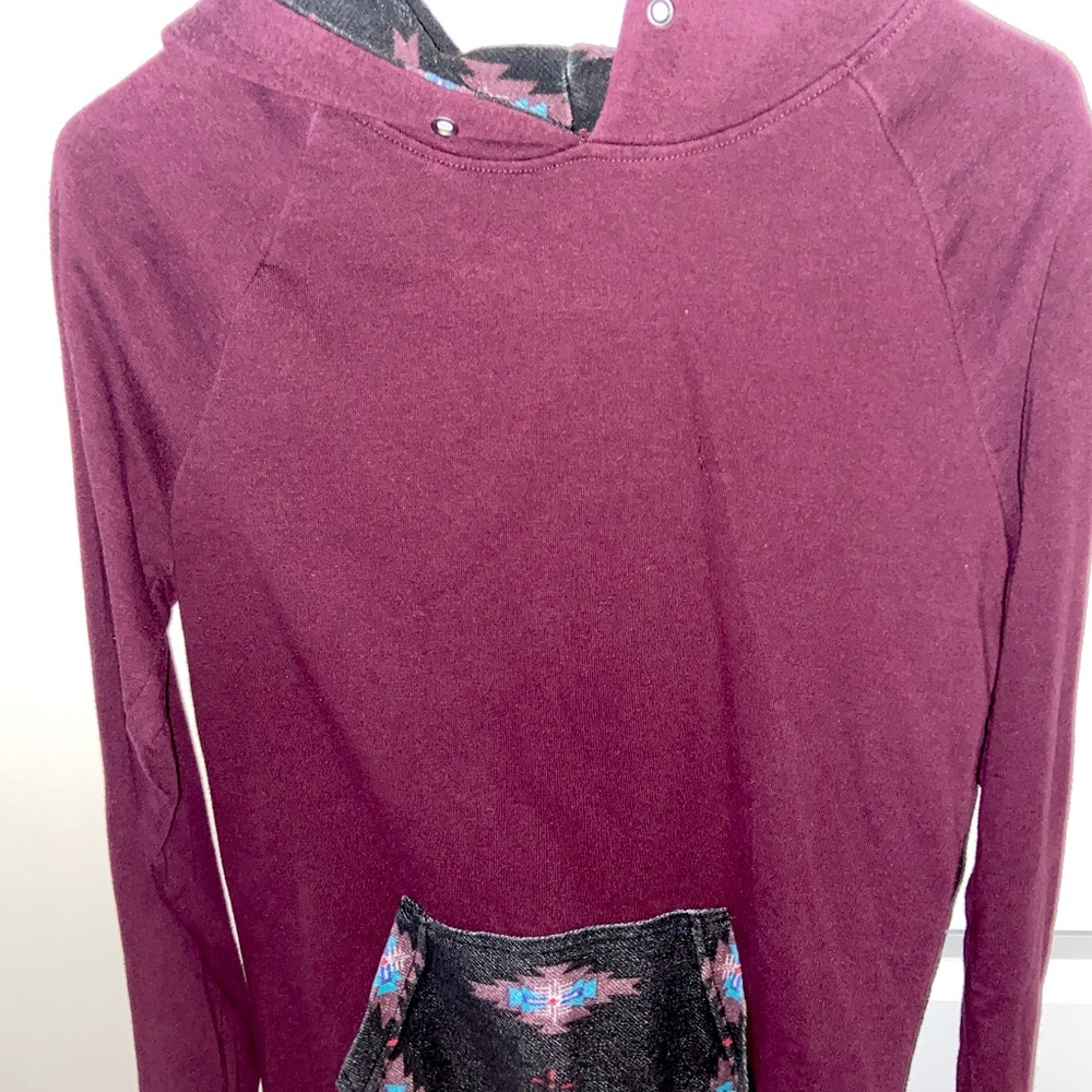 Maroon Patterned, Textured Zumiez Hoodie